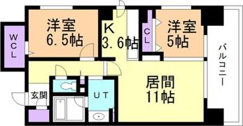 デュオヒルズ札幌Midの間取り画像