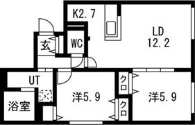 Pommeraie北13条（ポムレ北13条）の間取り画像