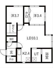 Bell Court東札幌（ベルコート東札幌）の間取り画像