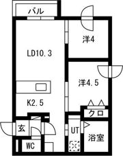 カームヒルズ西岡の間取り画像