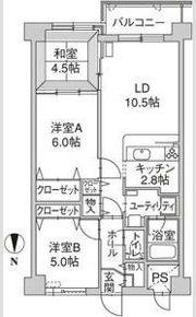 ル・ノール南郷街の間取り画像