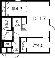 montanaSAKAEDORI(モンタナサカエドオリ)の間取り画像