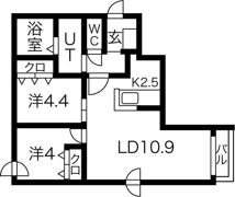 コートロティS21・Bの間取り画像