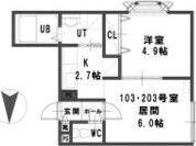 ルミエールセキデンハウス平岸の間取り画像