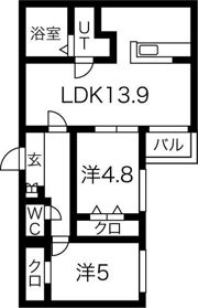 P＆＃234；che山鼻 Cの間取り画像