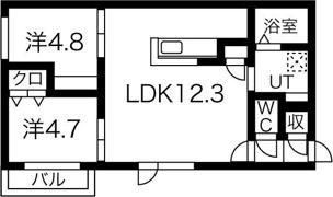 アベイズ栄通の間取り画像