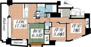 センチュリラルネス大通の間取り画像