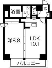 アルファスクエア南4条東の間取り画像