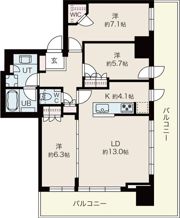 ライオンズタワー札幌の間取り画像