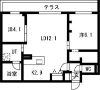 Lien南郷13の間取り画像