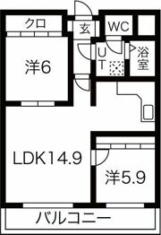 ティーズビレッジ元町の間取り画像