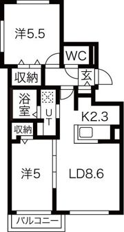 ブランシャール平岸駅前WESTの間取り画像