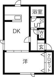 ランドマーク平岸 Aの間取り画像