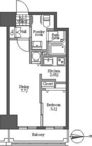 レジディア大通西の間取り画像
