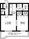 シャトーポルテ上野幌の間取り画像