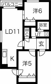クラリス南9条の間取り画像