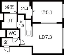 ecoa北7条の間取り画像