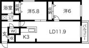 ルッカ伏見の間取り画像