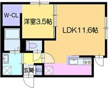 仮）ノーブル麻生の間取り画像