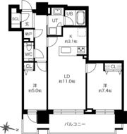 【分譲賃貸】プレミストタワーズ札幌苗穂ブライトゲートの間取り画像