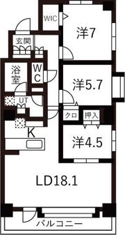 ラ・クラッセ札幌ステーションスクエアの間取り画像