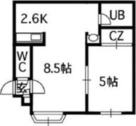 カサブランカ弐番館の間取り画像