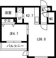 エルクリエイト新道東の間取り画像