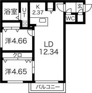 Apt.1 punana meli （アプトワン プナナメリの間取り画像