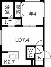ALPHA南平岸の間取り画像