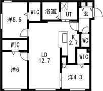 （仮称）八軒3-2MSの間取り画像