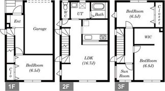北13東13テラスハウスの間取り画像