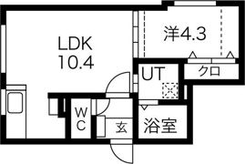 ALPHA平岸の間取り画像
