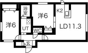 ガーデン琴似の間取り画像