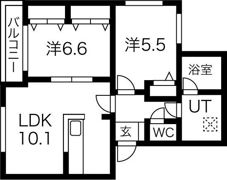 メニーズコート新道東の間取り画像