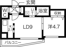 ヌーヴェルコート白石の間取り画像