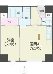 パークヒルズ北円山の間取り画像