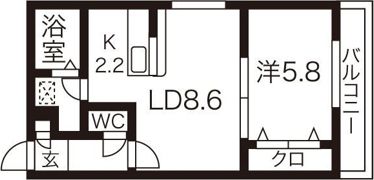 コムズ南平岸の間取り画像