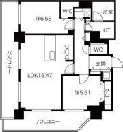 パシフィックタワー札幌の間取り画像
