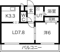 ディアコート山の手の間取り画像