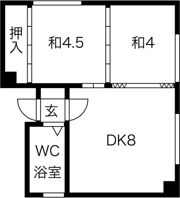 18条コーポの間取り画像