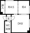 18条コーポの間取り画像