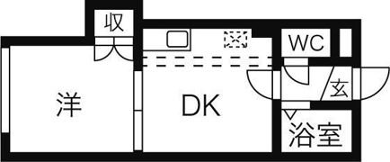 メゾンエクレーレ中の島の間取り画像