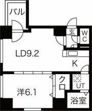 円山シャトー桂和坂下の間取り画像