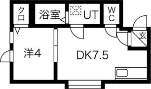 フロンティア南17条A棟の間取り画像