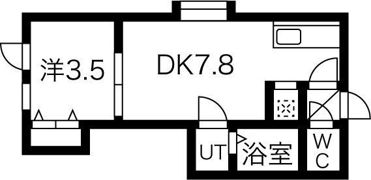 フロンティア南17条B棟の間取り画像