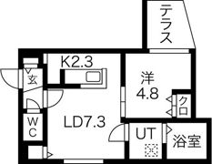 ブランシャールチェレステ鳥居前の間取り画像