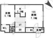 ルミエール東札幌Bの間取り画像
