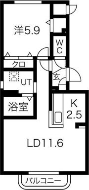 ファインディ西町の間取り画像