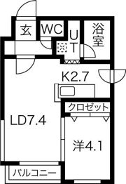 クラージュ豊平公園IIの間取り画像
