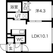 STUDIO中島公園の間取り画像